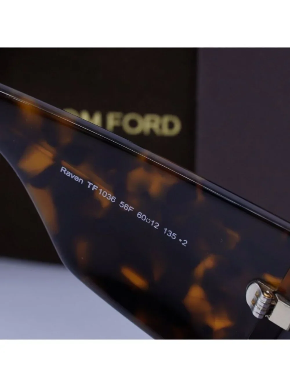 Tom Ford FT1036 56F Raven Aviator Sunglasses - Havana / Brown
